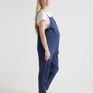 Quince Maternity Jumpsuit in Navy Blue size M
